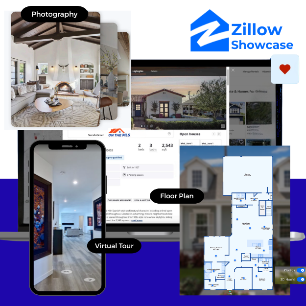 1. Zillow Professional Photography & Enhanced Showcase Listing
